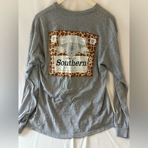 Simply Southern Girls' Gray Long-Sleeve Graphic Tee